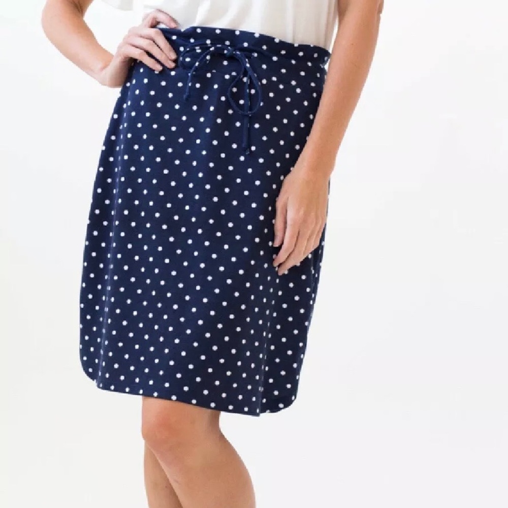 Agnes & Dora Navy Blue Polka Dot Live In Skirt NWT F5